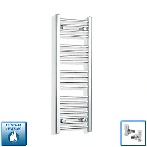 Radiador Toallero Cromado 300mm de Ancho Calefacción Central