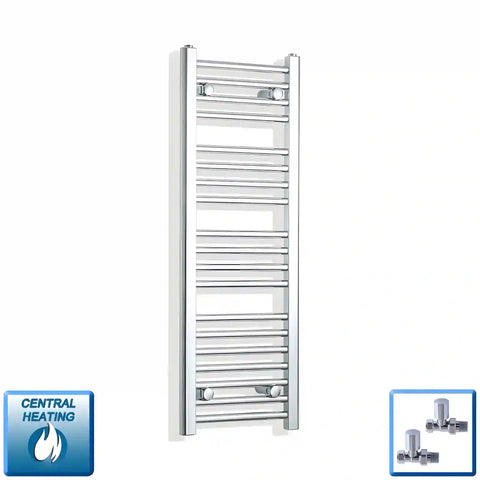 Radiador Toallero Cromado 300mm de Ancho Calefacción Central