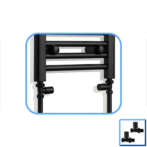 Radiador Toallero Negro 500mm de Ancho Calefacción Central