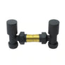 Válvula angular antracita para radiador toallero — par 1/2" BSP