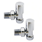 Válvula angular cromado para radiador toallero — par 1/2" BSP