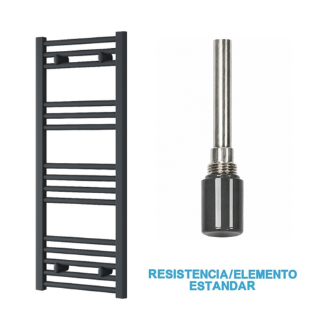 Radiador Toallero Eléctrico Antracita 400mm de Ancho · Precargado