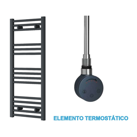 Radiador Toallero Eléctrico Antracita 400mm de Ancho · Precargado