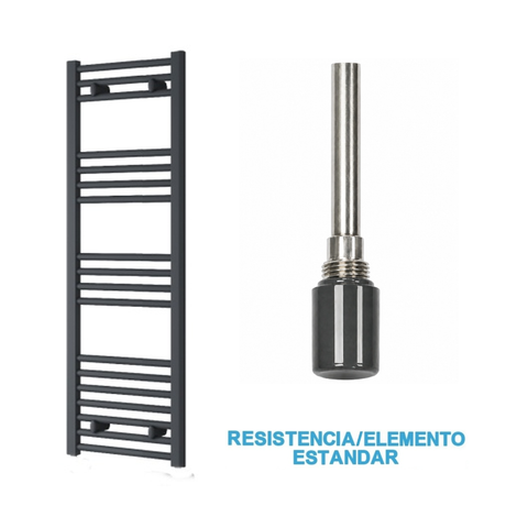 Radiador Toallero Eléctrico Antracita 400mm de Ancho · Precargado