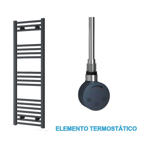 Radiador Toallero Eléctrico Antracita 400mm de Ancho · Precargado