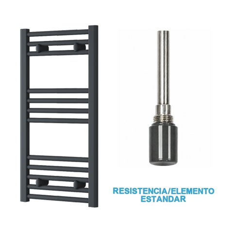 Radiador Toallero Eléctrico Antracita 400mm de Ancho · Precargado