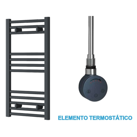 Radiador Toallero Eléctrico Antracita 400mm de Ancho · Precargado