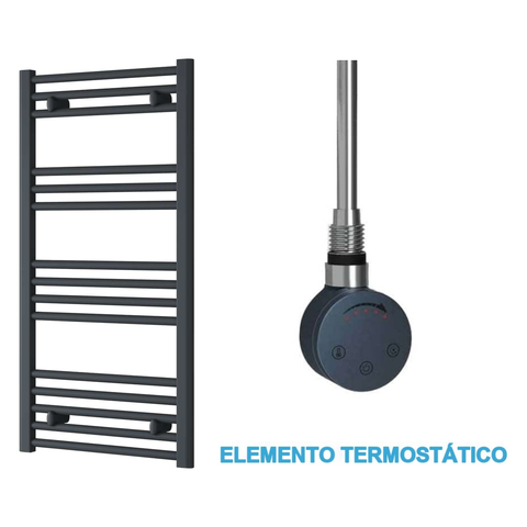 Radiador Toallero Eléctrico Antracita 500mm de Ancho · Precargado