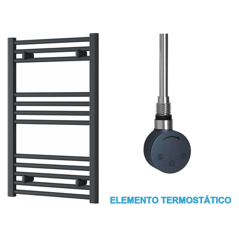 Radiador Toallero Eléctrico Antracita 500mm de Ancho · Precargado