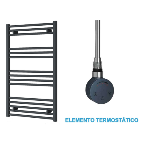 Radiador Toallero Eléctrico Antracita 600mm de Ancho · Precargado