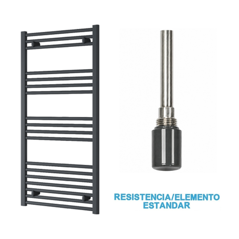Radiador Toallero Eléctrico Antracita 600mm de Ancho · Precargado