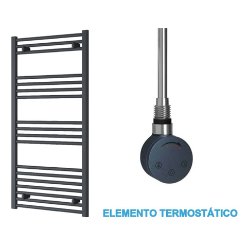 Radiador Toallero Eléctrico Antracita 600mm de Ancho · Precargado