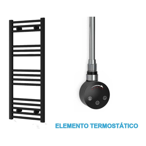 Radiador Toallero Eléctrico Negro 400mm de Ancho · Precargado