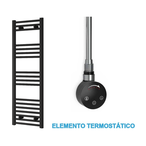Radiador Toallero Eléctrico Negro 400mm de Ancho · Precargado