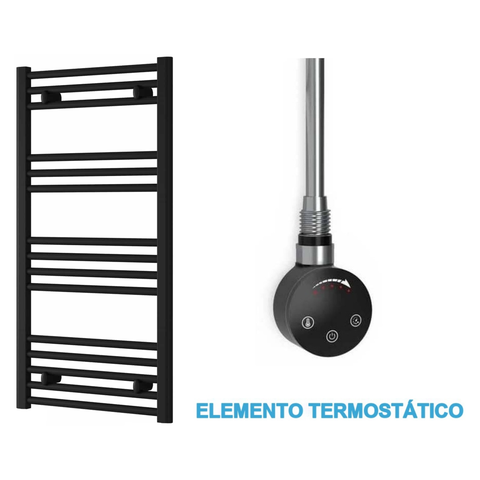 Radiador Toallero Eléctrico Negro 500mm de Ancho · Precargado