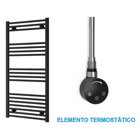Radiador Toallero Eléctrico Negro 600mm de Ancho · Precargado