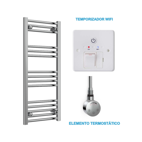 Radiador Toallero Eléctrico Cromado 400mm de Ancho · Precargado