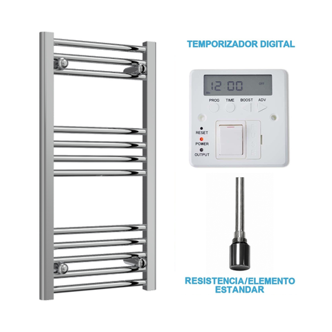 Radiador Toallero Eléctrico Cromado 400mm de Ancho · Precargado