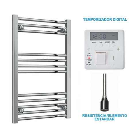 Radiador Toallero Eléctrico Cromado 500mm de Ancho · Precargado