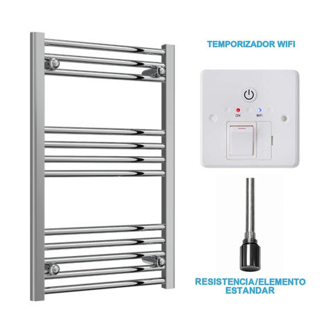 Radiador Toallero Eléctrico Cromado 500mm de Ancho · Precargado