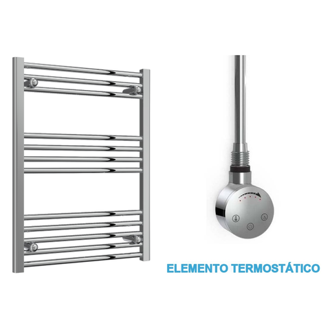 Radiador Toallero Eléctrico Cromado 600mm de Ancho · Precargado