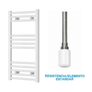 Radiador Toallero Eléctrico Blanco 400mm de Ancho · Precargado