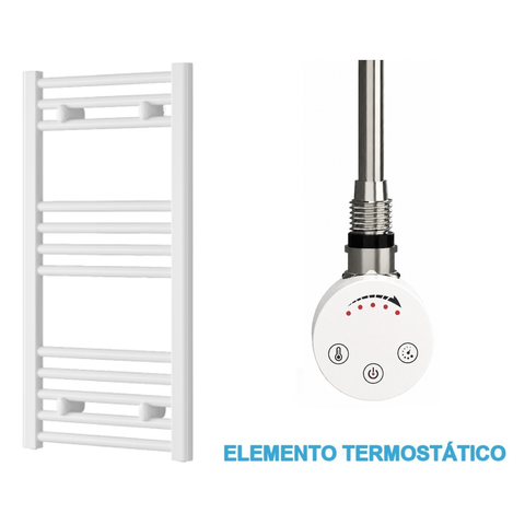 Radiador Toallero Eléctrico Blanco 400mm de Ancho · Precargado