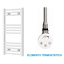 Radiador Toallero Eléctrico Blanco 400mm de Ancho · Precargado