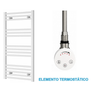 Radiador Toallero Eléctrico Blanco 500mm de Ancho · Precargado