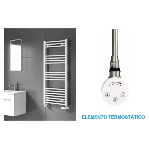Radiador Toallero Eléctrico Blanco 500mm de Ancho · Precargado