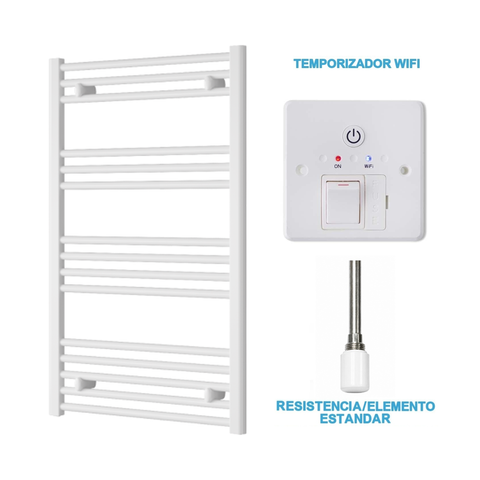 Radiador Toallero Eléctrico Blanco 600mm de Ancho · Precargado