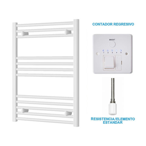 Radiador Toallero Eléctrico Blanco 600mm de Ancho · Precargado