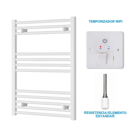 Radiador Toallero Eléctrico Blanco 600mm de Ancho · Precargado