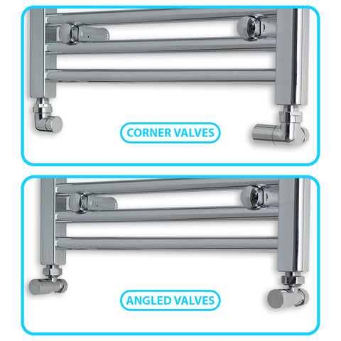 Radiador Toallas Cromo 200mm de Ancho Calefacción Central