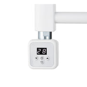 Elemento calefactor digital blanco con termostato y temporizador