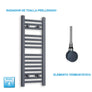 Radiador Toallero Eléctrico Antracita 300mm Ancho - Precargado