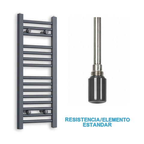 Radiador Toallero Eléctrico Antracita 300mm de Ancho · Precargado