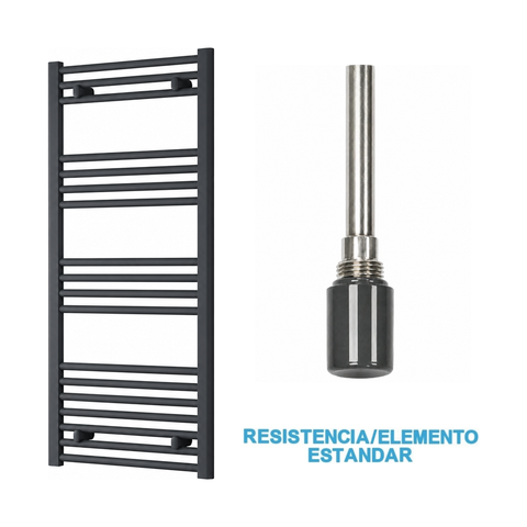 Radiador Toallero Eléctrico Antracita 500mm de Ancho · Precargado