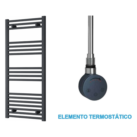 Radiador Toallero Eléctrico Antracita 500mm de Ancho · Precargado