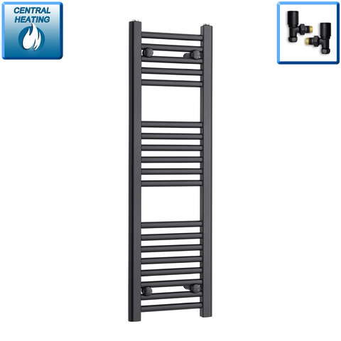 Radiador Toallero Negro 300mm de Ancho Calefacción Central