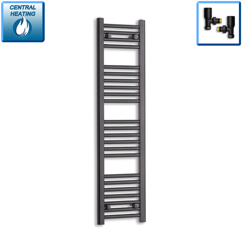 Radiador Toallero Negro 300mm de Ancho Calefacción Central