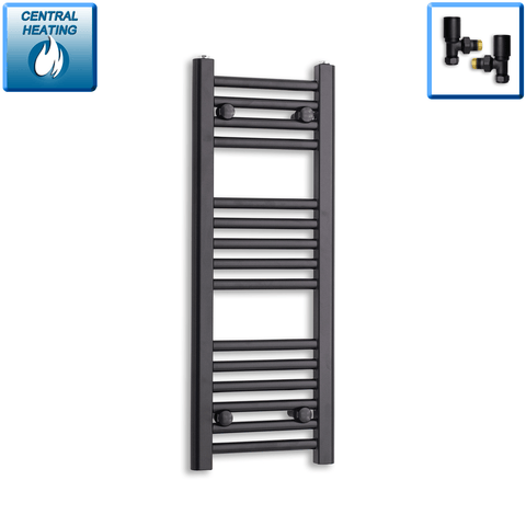 Radiador Toallero Negro 300mm de Ancho Calefacción Central