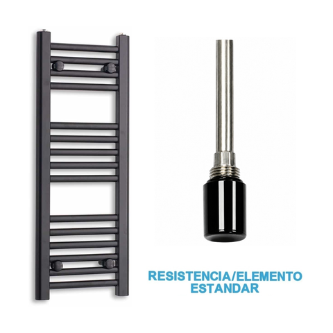 Radiador Toallero Eléctrico Negro 300mm de Ancho · Precargado