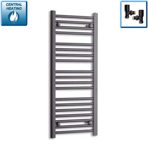 Radiador Toallero Negro 400mm de Ancho Calefacción Central