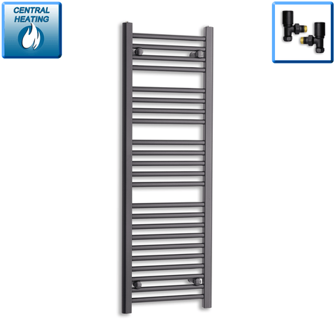Radiador Toallero Negro 400mm de Ancho Calefacción Central