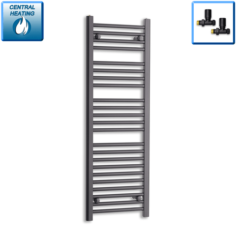 Radiador Toallero Negro 400mm de Ancho Calefacción Central