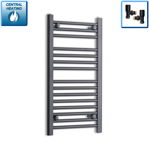 Radiador Toallero Negro 400mm de Ancho Calefacción Central