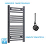 Radiador Toallero Eléctrico Negro 400mm Ancho - Precargado