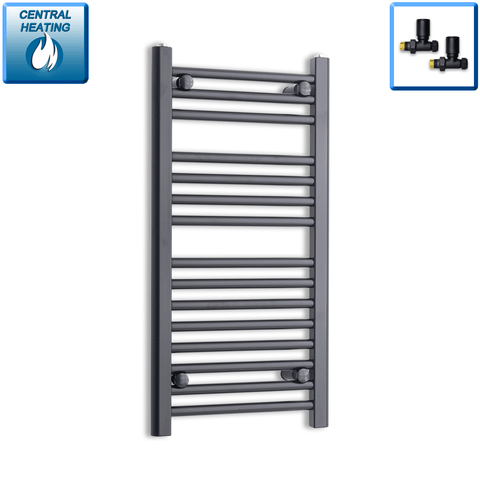 Radiador Toallero Negro 400mm de Ancho Calefacción Central