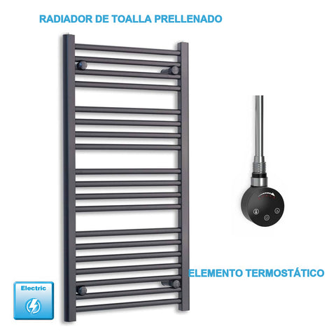 Radiador Toallero Eléctrico Negro 500mm Ancho - Precargado